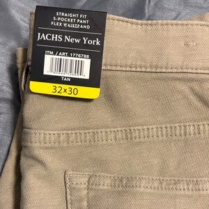 Jachs Men's Straight Fit Khaki Jeans